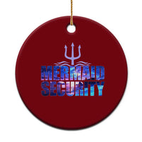 Mermaid Security Ceramic Ornament Funny Mermaid Family Squad - Wonder Print Shop