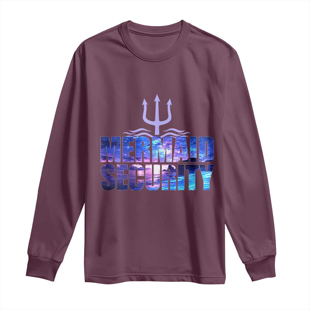 Mermaid Security Long Sleeve Shirt Funny Mermaid Family Squad
