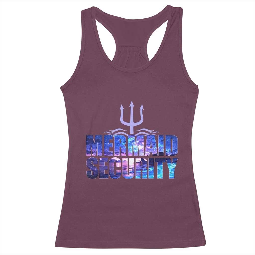 Mermaid Security Racerback Tank Top Funny Mermaid Family Squad