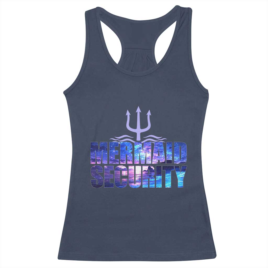 Mermaid Security Racerback Tank Top Funny Mermaid Family Squad