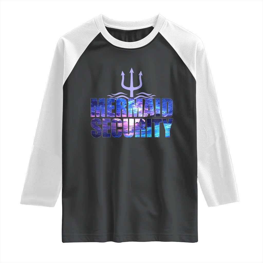 Mermaid Security Raglan Shirt Funny Mermaid Family Squad