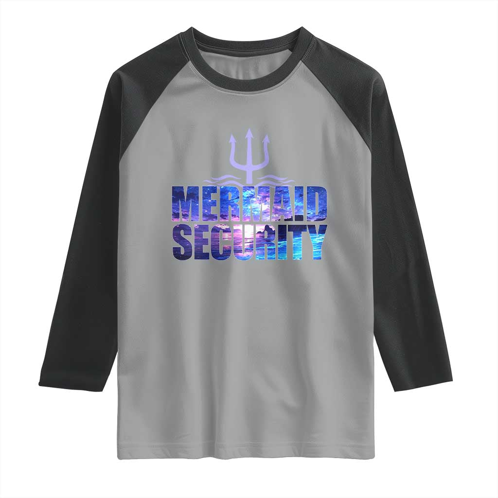Mermaid Security Raglan Shirt Funny Mermaid Family Squad