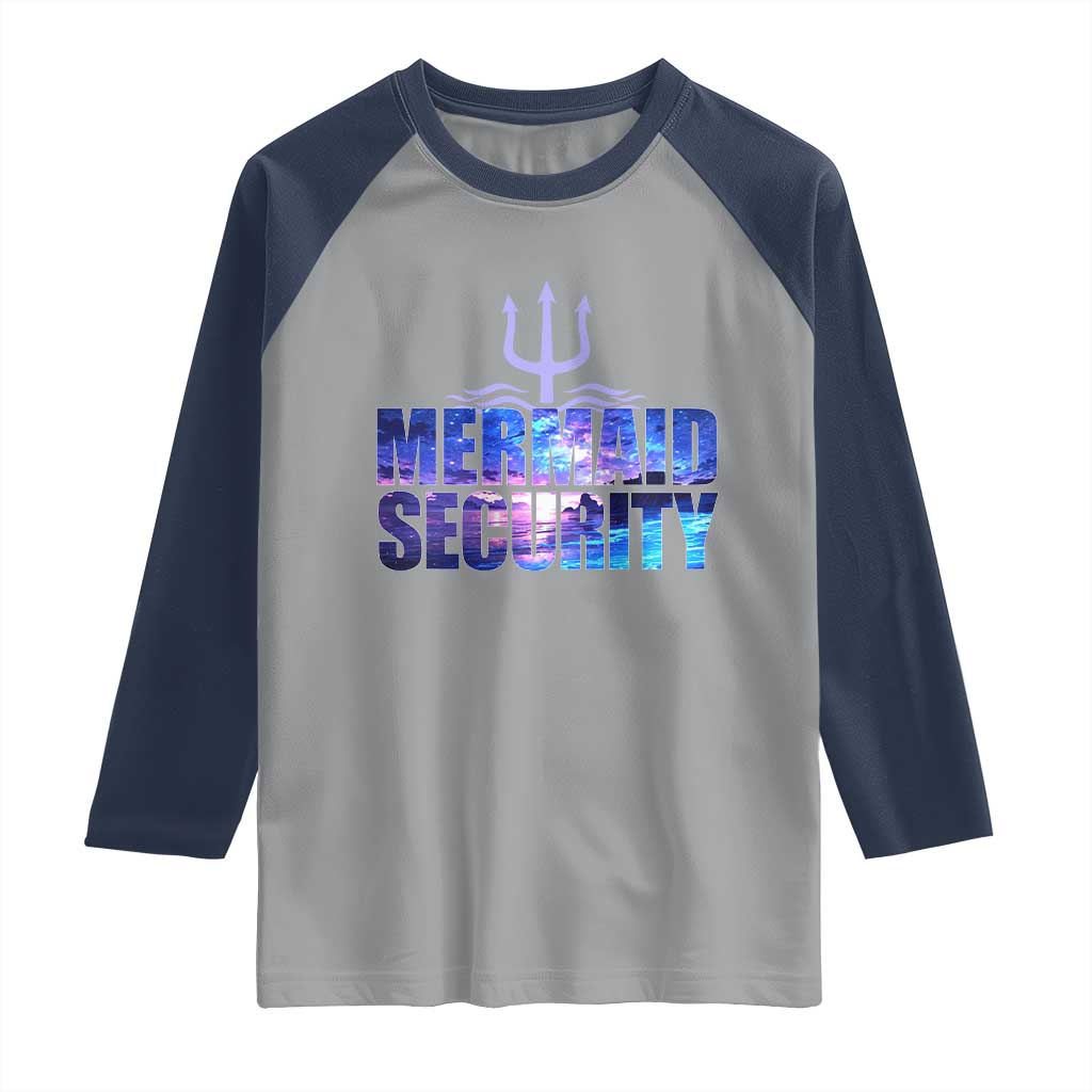 Mermaid Security Raglan Shirt Funny Mermaid Family Squad