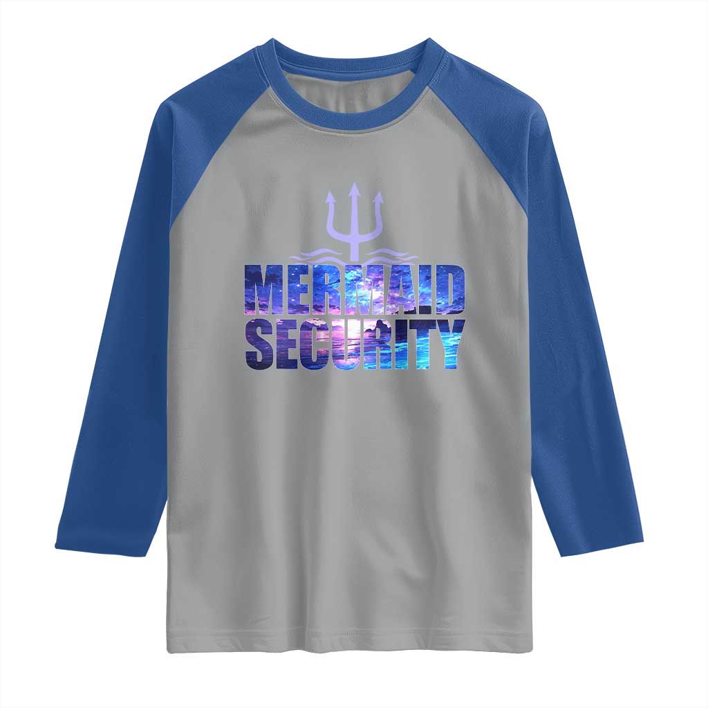 Mermaid Security Raglan Shirt Funny Mermaid Family Squad