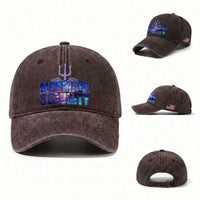 Mermaid Security Washed Cotton Baseball Cap Funny Mermaid Family Squad