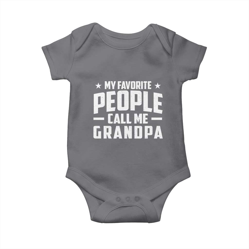 Funny Grandpa Baby Onesie My Favorite People Call Me Grandpa - Wonder Print Shop