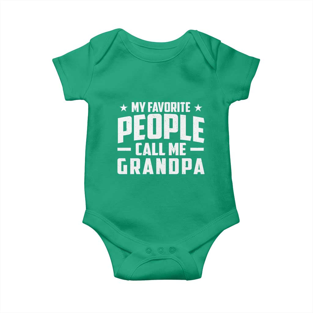 Funny Grandpa Baby Onesie My Favorite People Call Me Grandpa - Wonder Print Shop