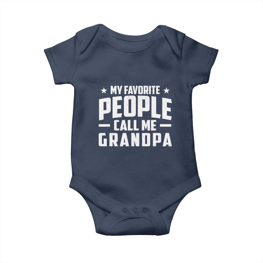 Funny Grandpa Baby Onesie My Favorite People Call Me Grandpa - Wonder Print Shop