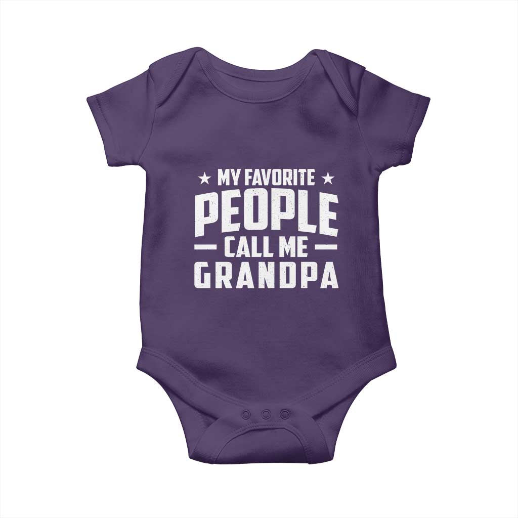 Funny Grandpa Baby Onesie My Favorite People Call Me Grandpa - Wonder Print Shop