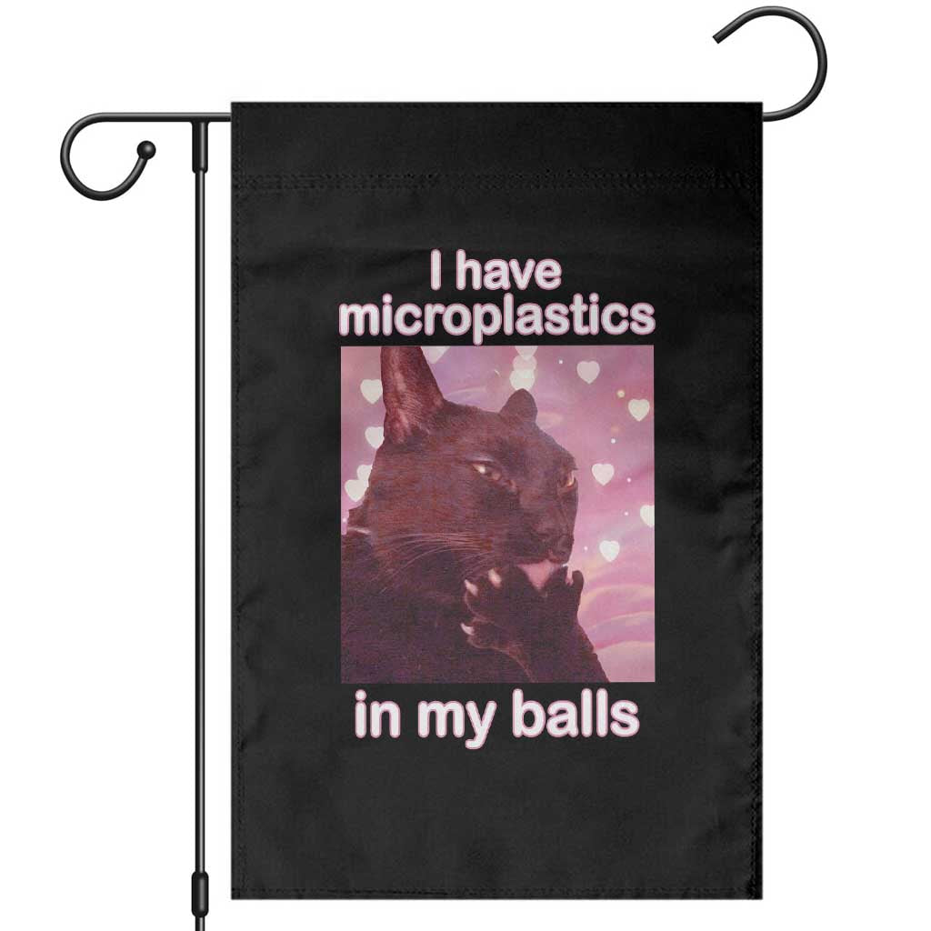 Funny Cat Meme Garden Flag I Have Microplastics In My Balls Dank Meme - Wonder Print Shop