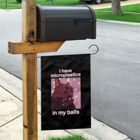 Funny Cat Meme Garden Flag I Have Microplastics In My Balls Dank Meme - Wonder Print Shop