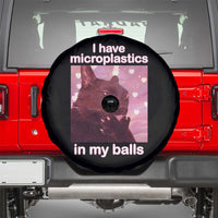 Funny Cat Meme Spare Tire Cover I Have Microplastics In My Balls Dank Meme - Wonder Print Shop