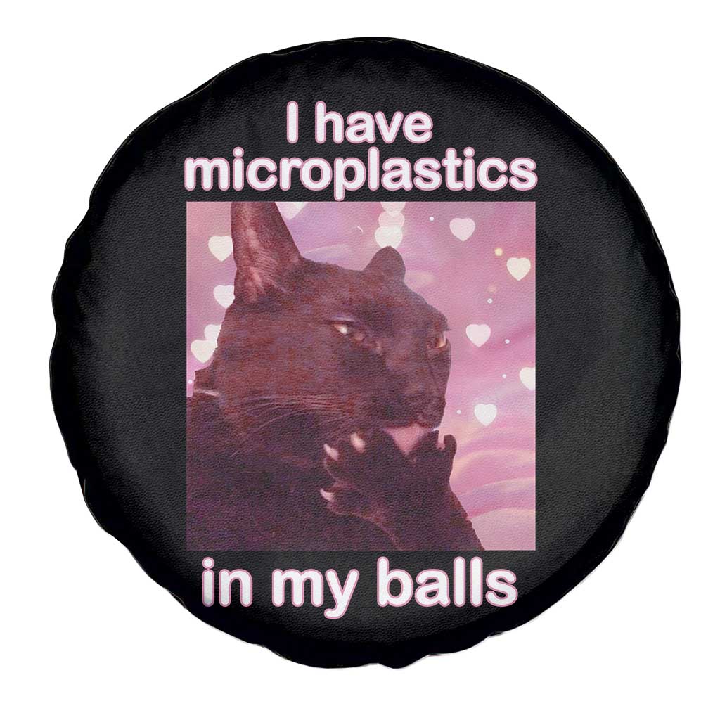 Funny Cat Meme Spare Tire Cover I Have Microplastics In My Balls Dank Meme - Wonder Print Shop