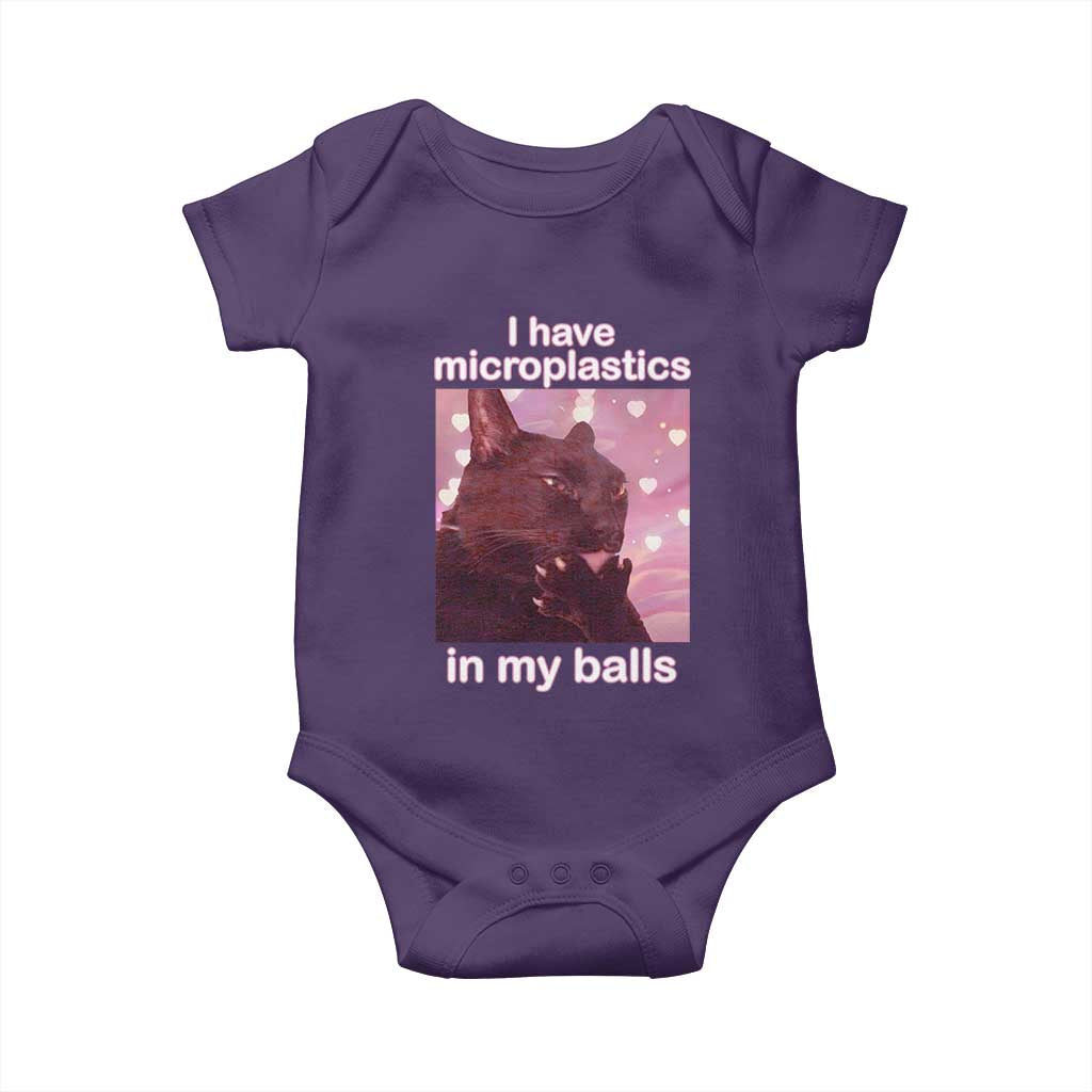 Funny Cat Meme Baby Onesie I Have Microplastics In My Balls Dank Meme - Wonder Print Shop