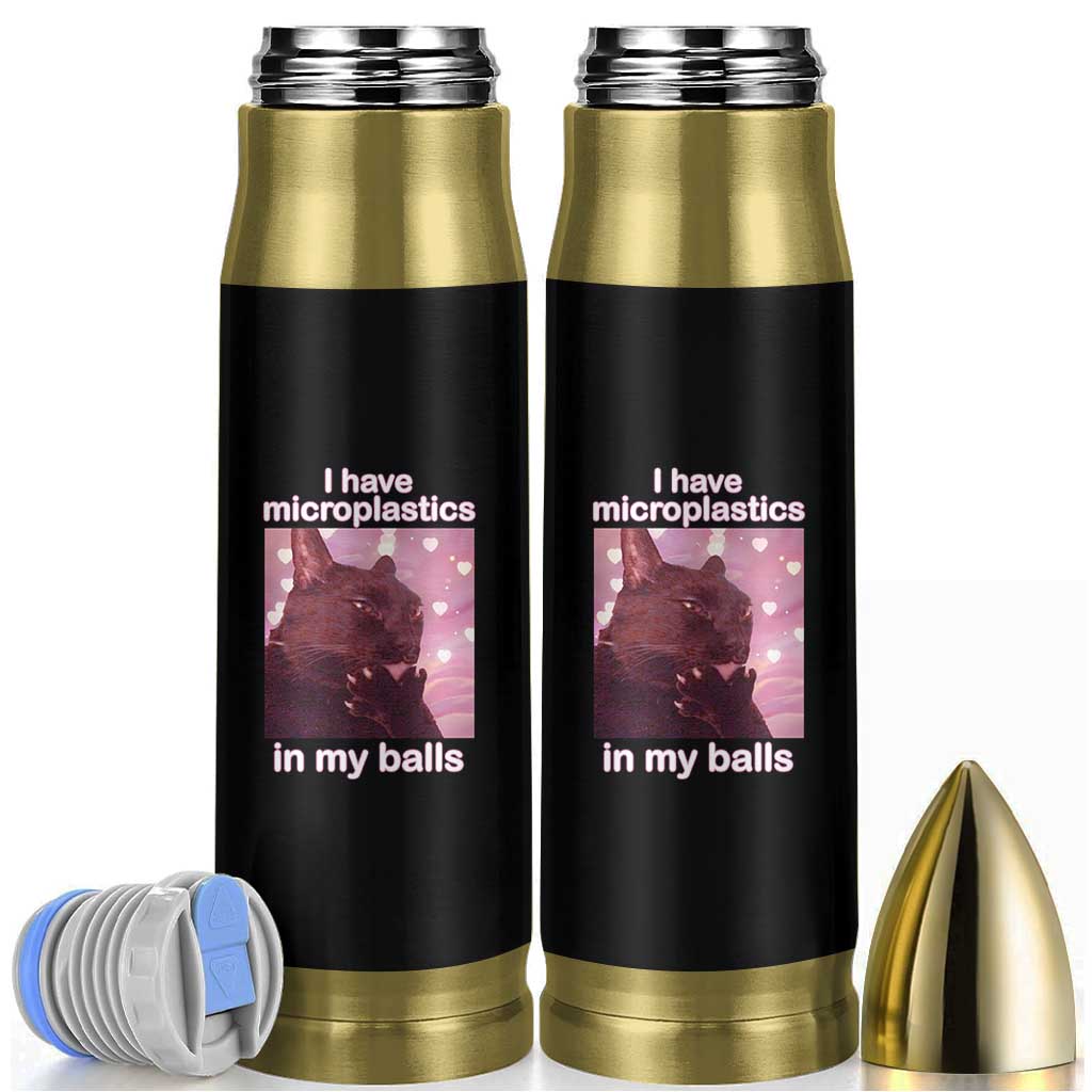 Funny Cat Meme Bullet Tumbler I Have Microplastics In My Balls Dank Meme - Wonder Print Shop