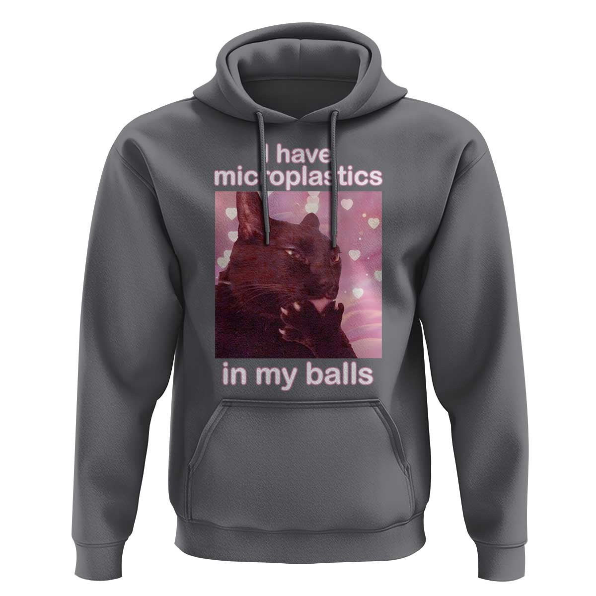 Funny Cat Meme Hoodie I Have Microplastics In My Balls Dank Meme - Wonder Print Shop