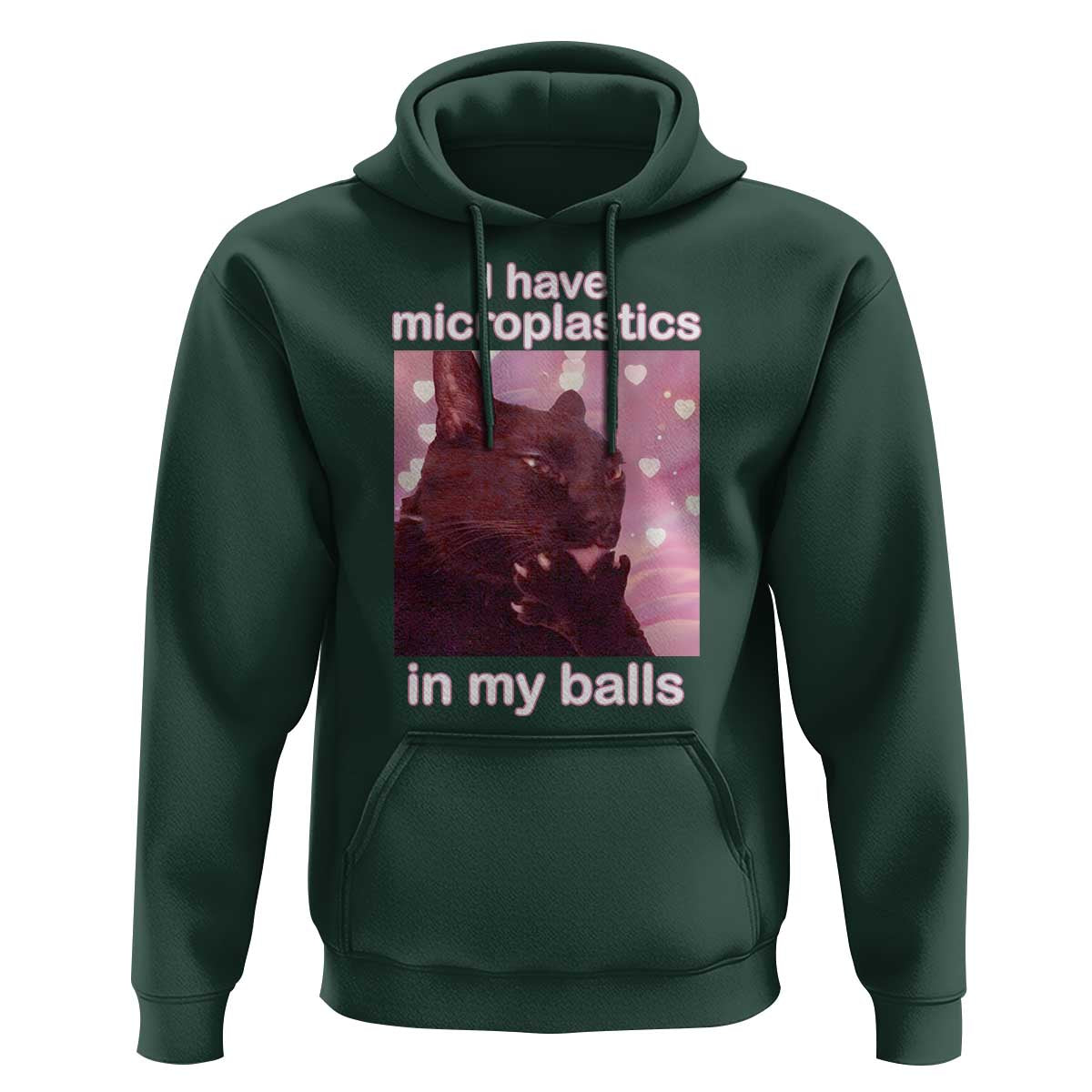 Funny Cat Meme Hoodie I Have Microplastics In My Balls Dank Meme - Wonder Print Shop