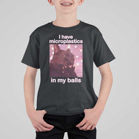 Funny Cat Meme T Shirt For Kid I Have Microplastics In My Balls Dank Meme - Wonder Print Shop