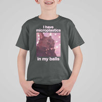 Funny Cat Meme T Shirt For Kid I Have Microplastics In My Balls Dank Meme - Wonder Print Shop