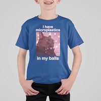 Funny Cat Meme T Shirt For Kid I Have Microplastics In My Balls Dank Meme - Wonder Print Shop