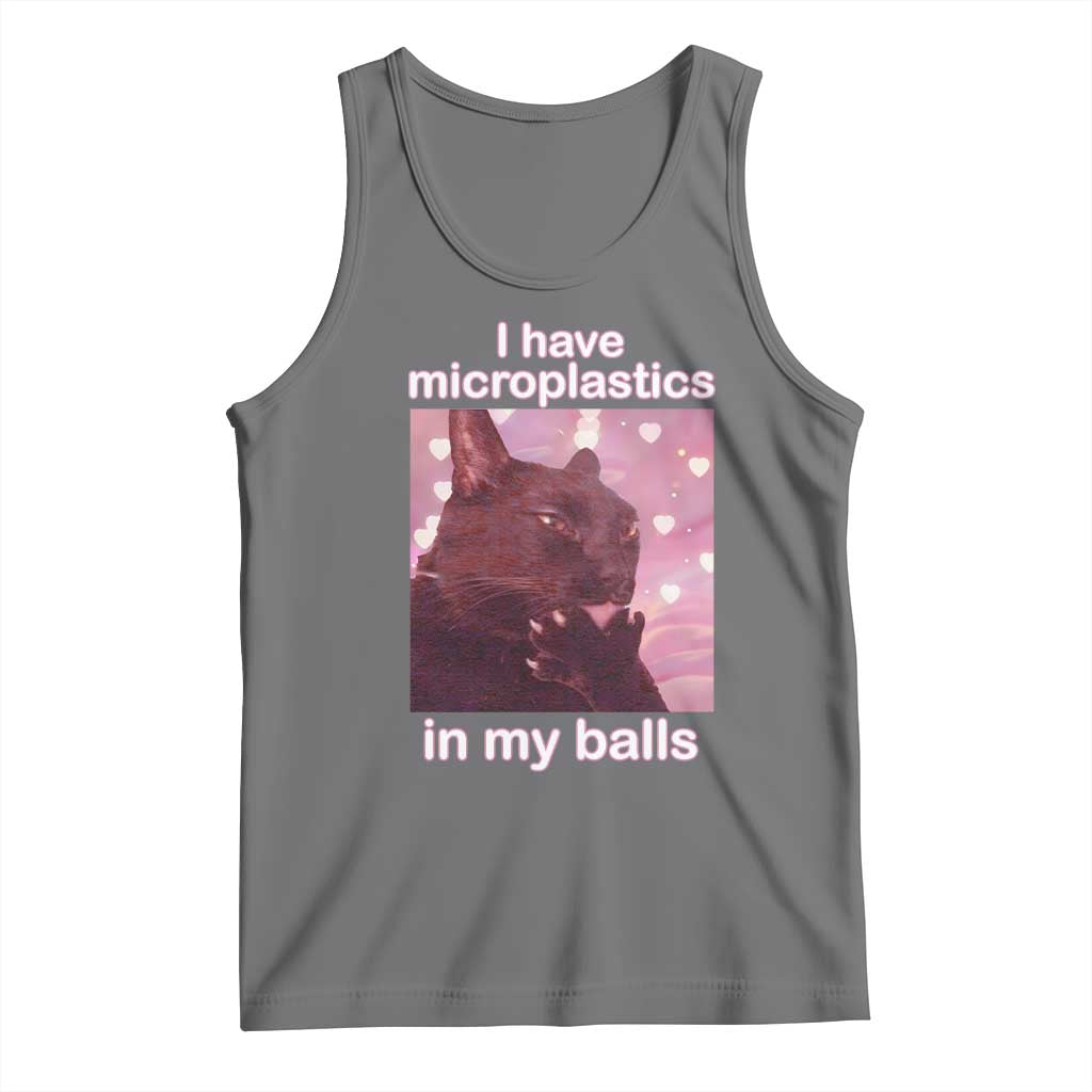 Funny Cat Meme Tank Top I Have Microplastics In My Balls Dank Meme - Wonder Print Shop