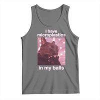 Funny Cat Meme Tank Top I Have Microplastics In My Balls Dank Meme - Wonder Print Shop