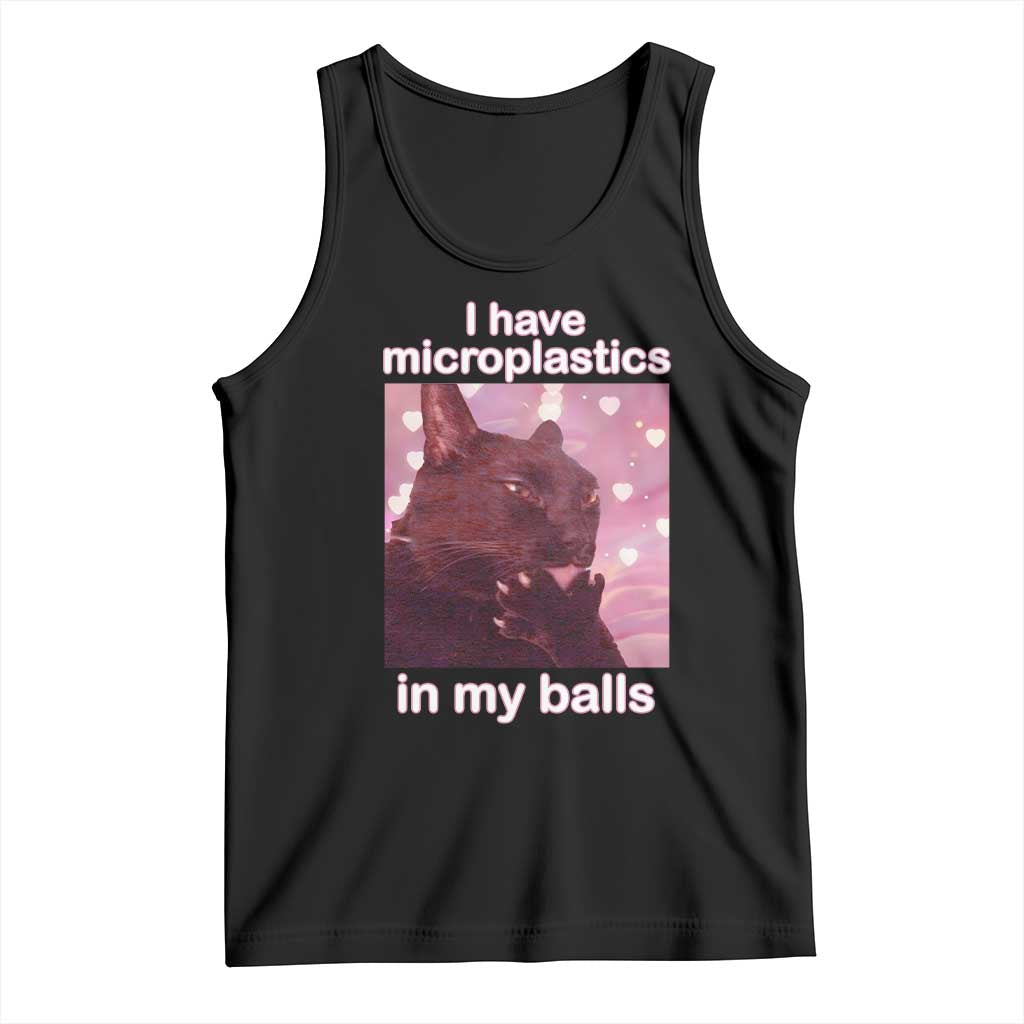 Funny Cat Meme Tank Top I Have Microplastics In My Balls Dank Meme - Wonder Print Shop
