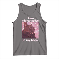 Funny Cat Meme Tank Top I Have Microplastics In My Balls Dank Meme - Wonder Print Shop