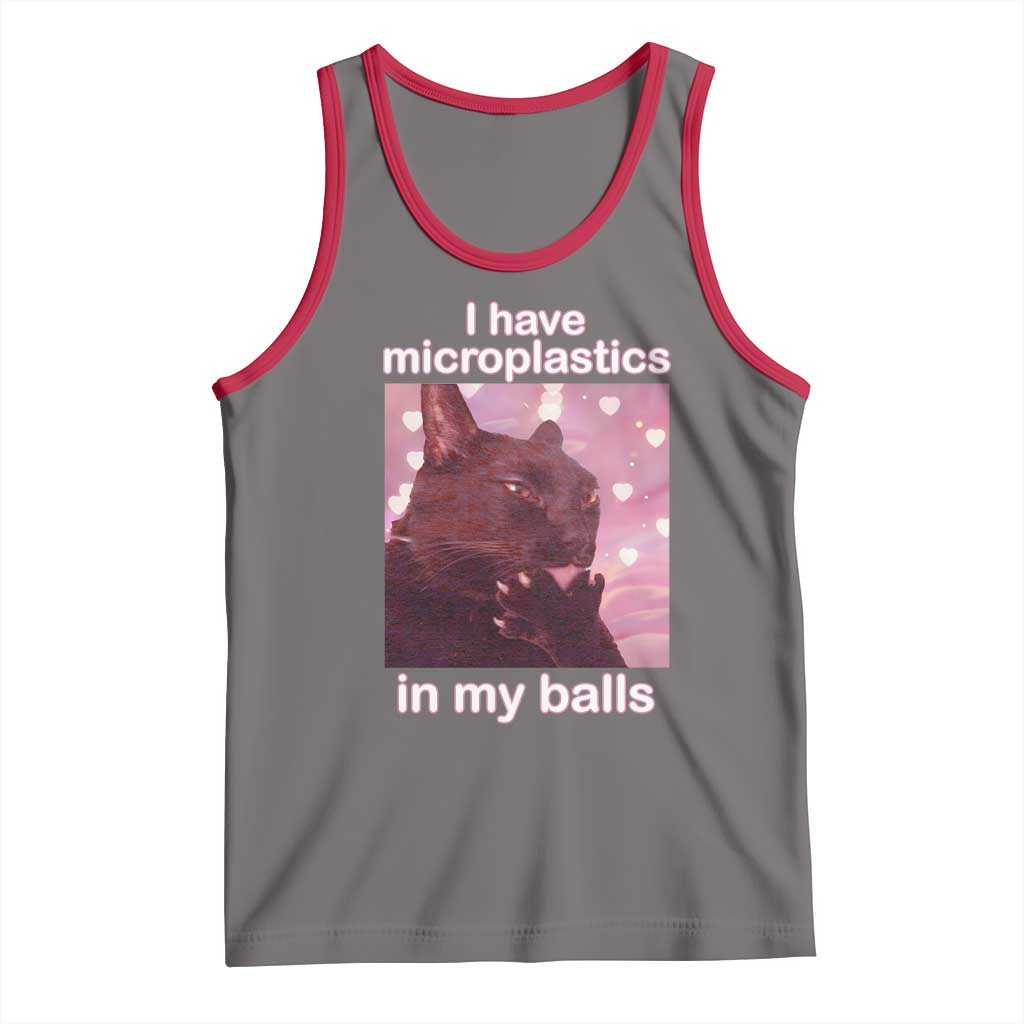Funny Cat Meme Tank Top I Have Microplastics In My Balls Dank Meme - Wonder Print Shop