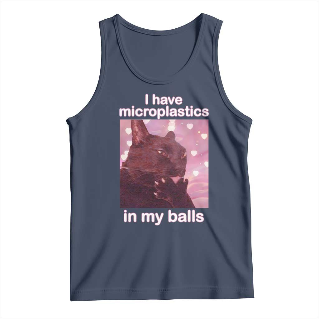 Funny Cat Meme Tank Top I Have Microplastics In My Balls Dank Meme - Wonder Print Shop