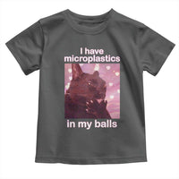 Funny Cat Meme Toddler T Shirt I Have Microplastics In My Balls Dank Meme - Wonder Print Shop