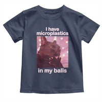 Funny Cat Meme Toddler T Shirt I Have Microplastics In My Balls Dank Meme - Wonder Print Shop