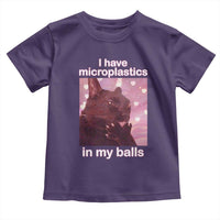 Funny Cat Meme Toddler T Shirt I Have Microplastics In My Balls Dank Meme - Wonder Print Shop