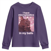 Funny Cat Meme Youth Sweatshirt I Have Microplastics In My Balls Dank Meme - Wonder Print Shop