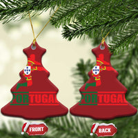 Portugal Soccer Christmas Ornament Portuguese Flag Futebol Football Player - Wonder Print Shop