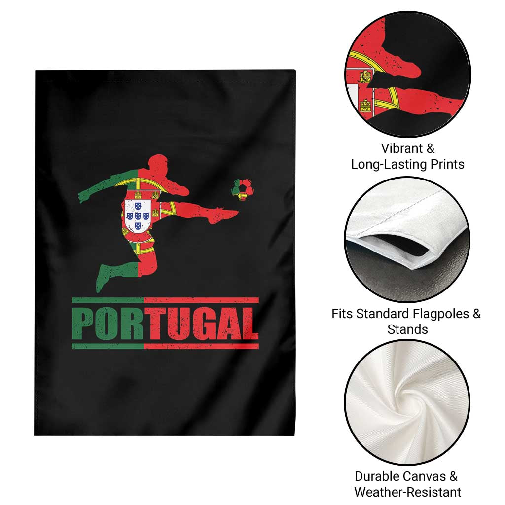 Portugal Soccer Garden Flag Portuguese Flag Futebol Football Player - Wonder Print Shop