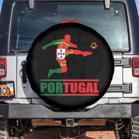 Portugal Soccer Spare Tire Cover Portuguese Flag Futebol Football Player - Wonder Print Shop