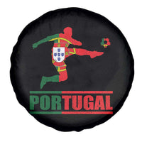 Portugal Soccer Spare Tire Cover Portuguese Flag Futebol Football Player - Wonder Print Shop