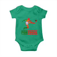 Portugal Soccer Baby Onesie Portuguese Flag Futebol Football Player - Wonder Print Shop