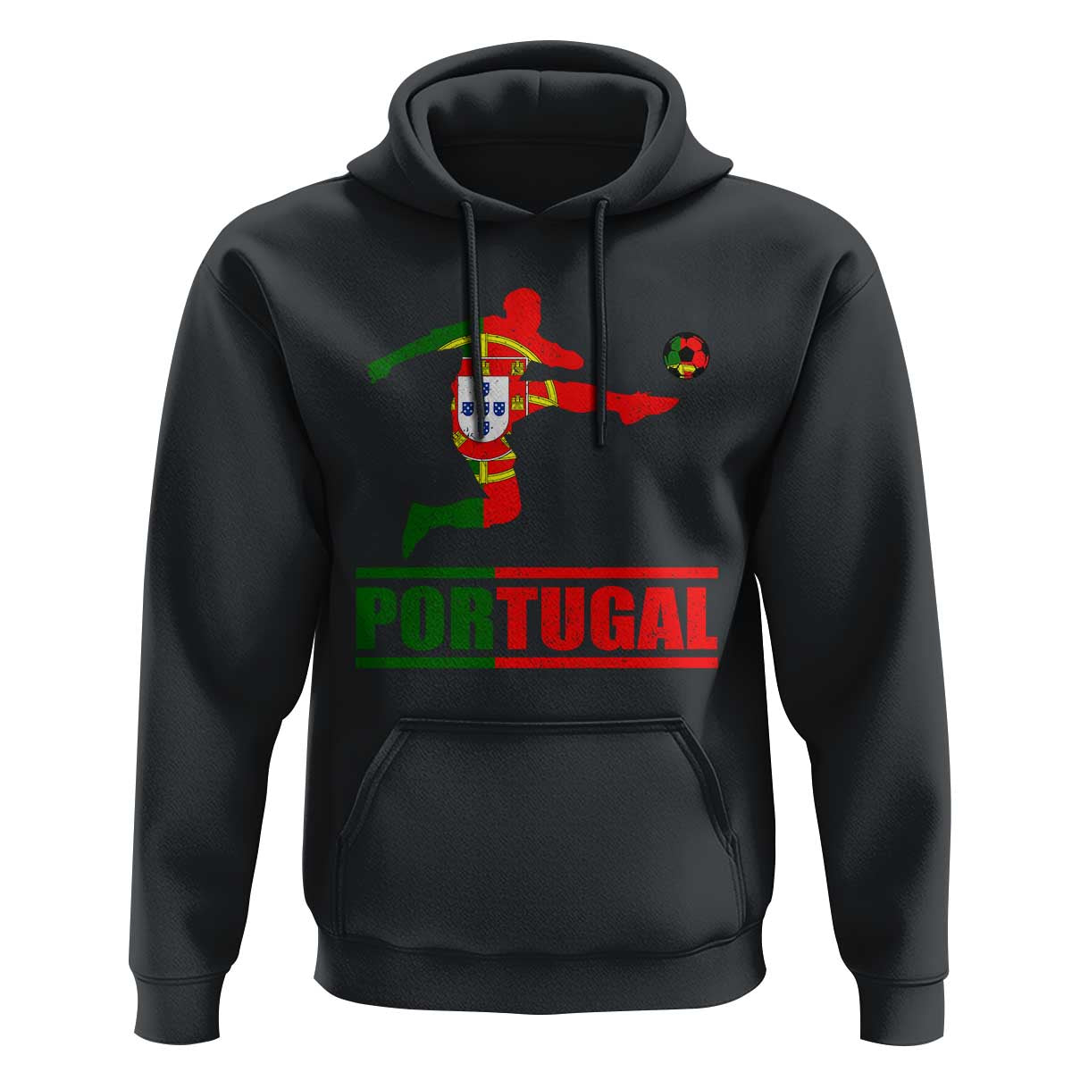 Portugal Soccer Hoodie Portuguese Flag Futebol Football Player - Wonder Print Shop