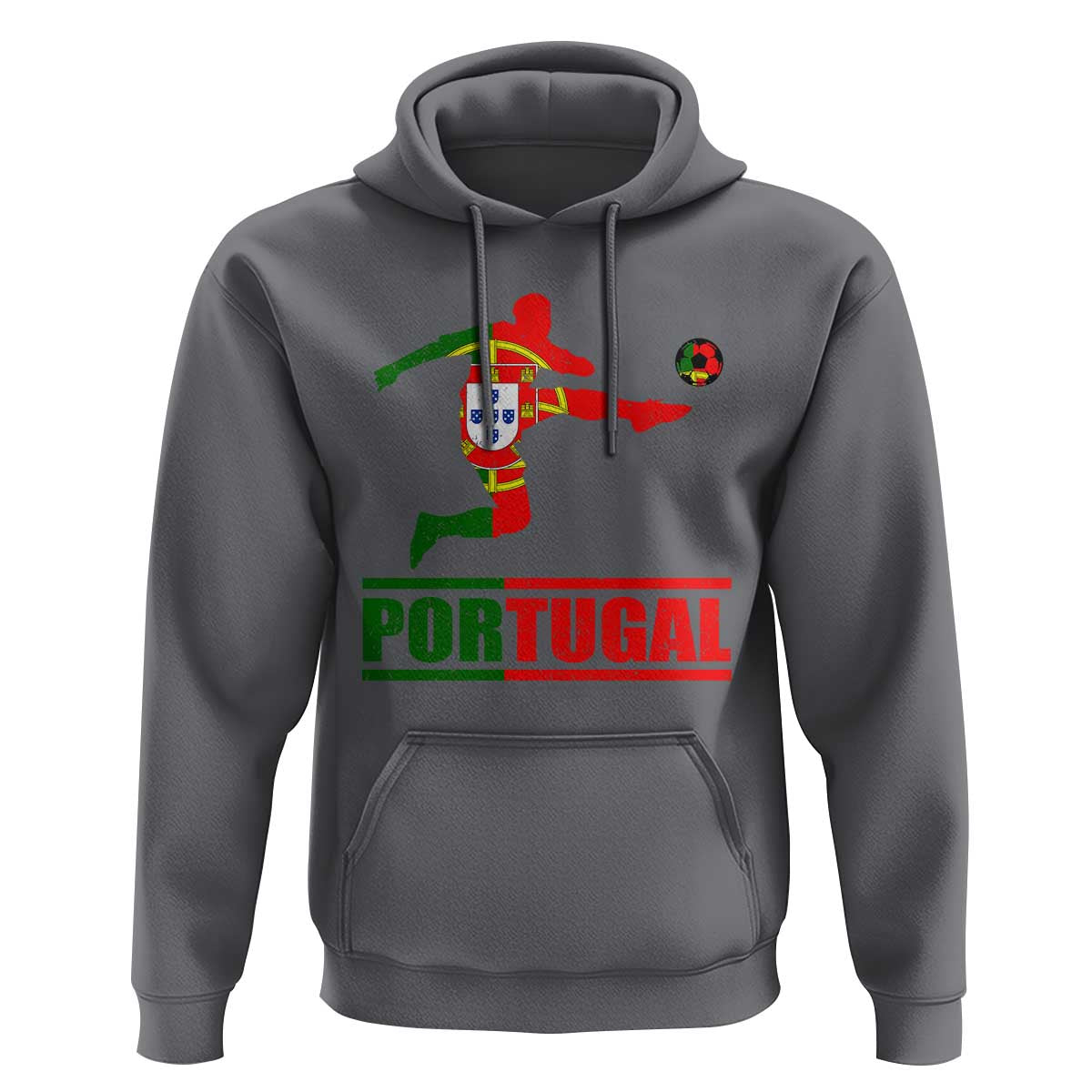 Portugal Soccer Hoodie Portuguese Flag Futebol Football Player - Wonder Print Shop