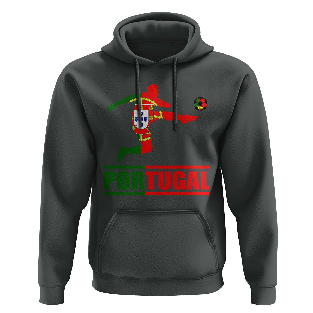 Portugal Soccer Hoodie Portuguese Flag Futebol Football Player - Wonder Print Shop