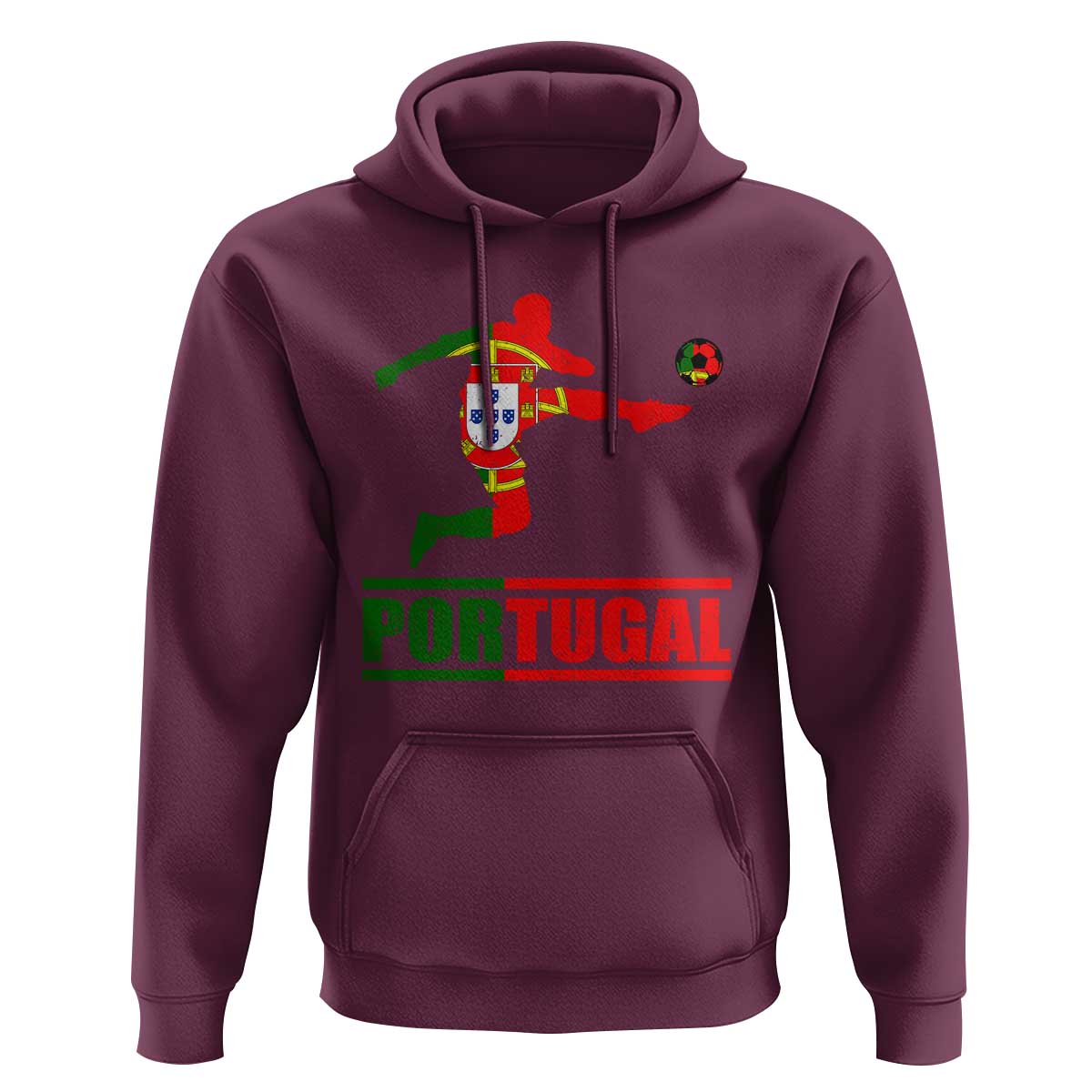 Portugal Soccer Hoodie Portuguese Flag Futebol Football Player - Wonder Print Shop