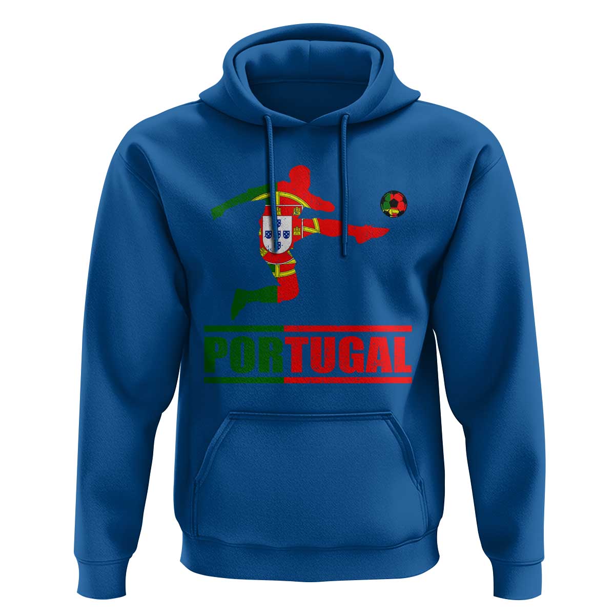 Portugal Soccer Hoodie Portuguese Flag Futebol Football Player - Wonder Print Shop