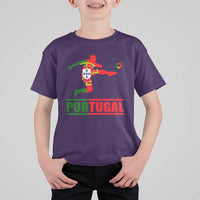 Portugal Soccer T Shirt For Kid Portuguese Flag Futebol Football Player - Wonder Print Shop