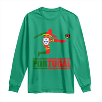 Portugal Soccer Long Sleeve Shirt Portuguese Flag Futebol Football Player - Wonder Print Shop