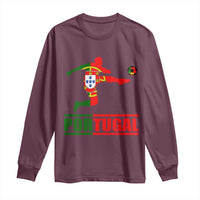 Portugal Soccer Long Sleeve Shirt Portuguese Flag Futebol Football Player - Wonder Print Shop