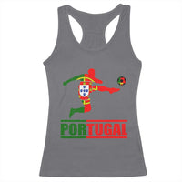 Portugal Soccer Racerback Tank Top Portuguese Flag Futebol Football Player - Wonder Print Shop