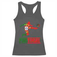 Portugal Soccer Racerback Tank Top Portuguese Flag Futebol Football Player - Wonder Print Shop
