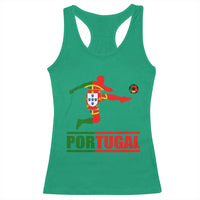 Portugal Soccer Racerback Tank Top Portuguese Flag Futebol Football Player - Wonder Print Shop
